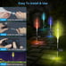 Solar Garden Lights Waterproof Yard Decorative 3 PCS, Solar Flower Lights