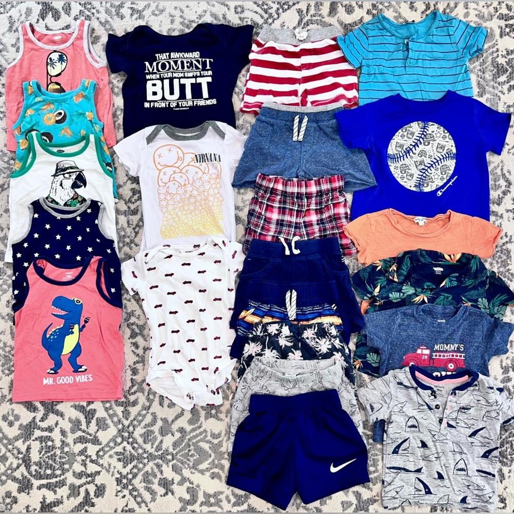 22 Piece Baby Boy Size 12-18M Summer Bundle