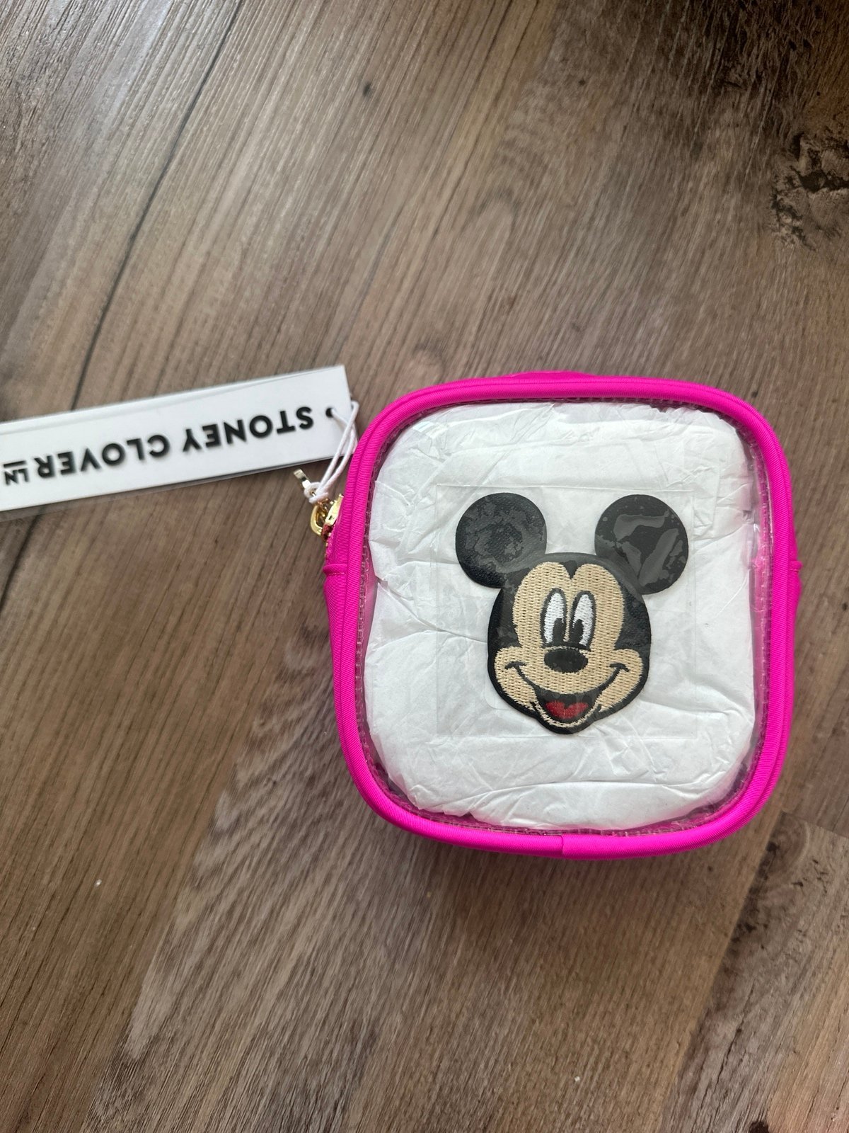 Fuschia Small Clear front pouch