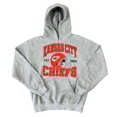 Junk Food Clothing x NFL KC Kansas City Chiefs Gray Hoodie (Sz S)