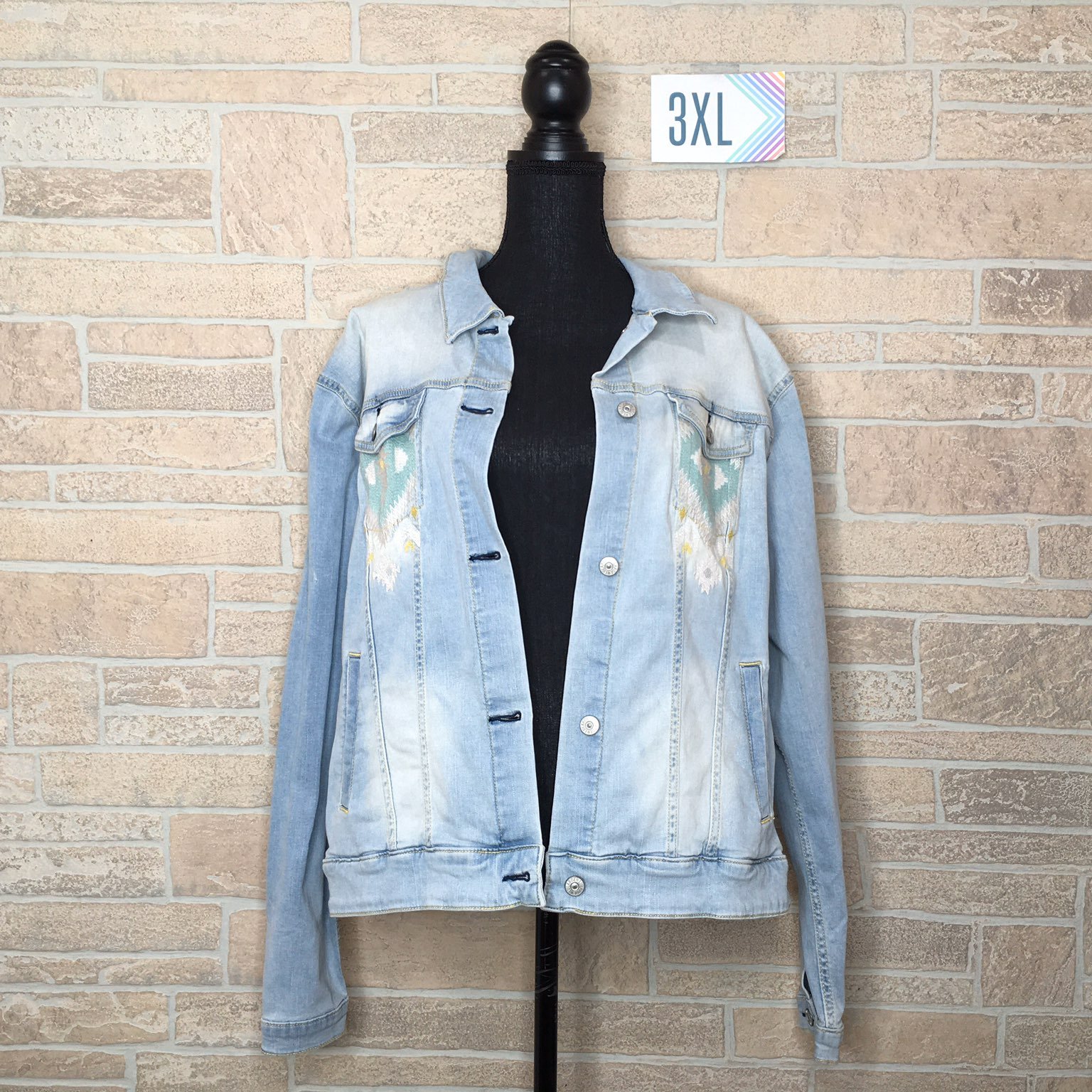 Lularoe Harvey Denim Jacket 3XL