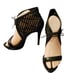 Pour la Victoire Black Stilleto Caged Heel Platforms