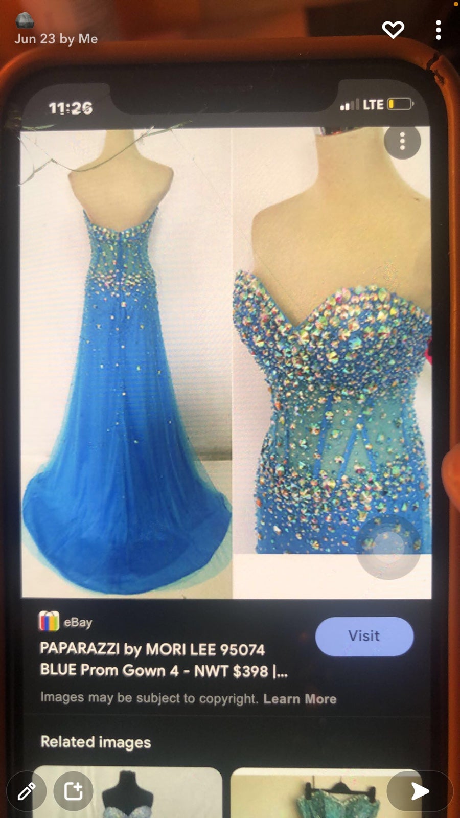 Paparazzi blue prom gown