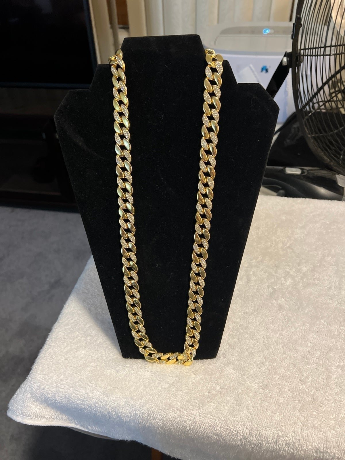 New Gold tone thick rap hip hop style bling 30 inch chain
