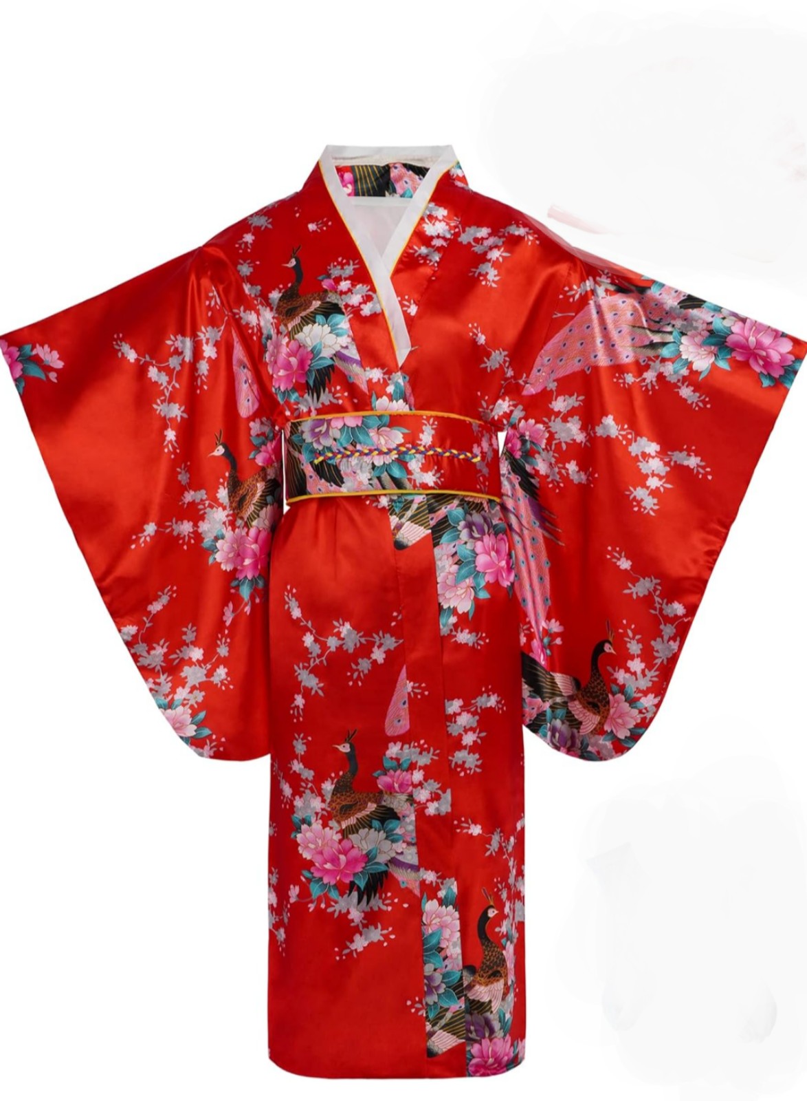 Japanese Kimono Dress for Girls Kids Anime Cosplay Costume Fancy Robe Size 130