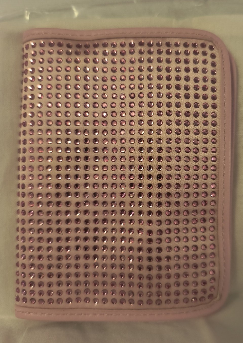 Stoney clover lane pink sparkle crystal passport holder