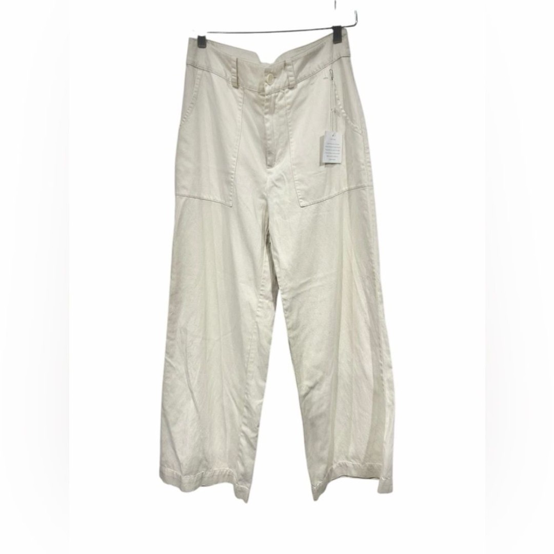 NWT Joie Vintage Look Wide Leg Trouser Pant Size 8 Khaki Work Career Flare