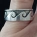 Vtg.sterling Silver 925- waves band ring