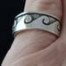 Vtg.sterling Silver 925- waves band ring