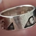 Vtg.sterling Silver 925- waves band ring