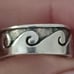Vtg.sterling Silver 925- waves band ring