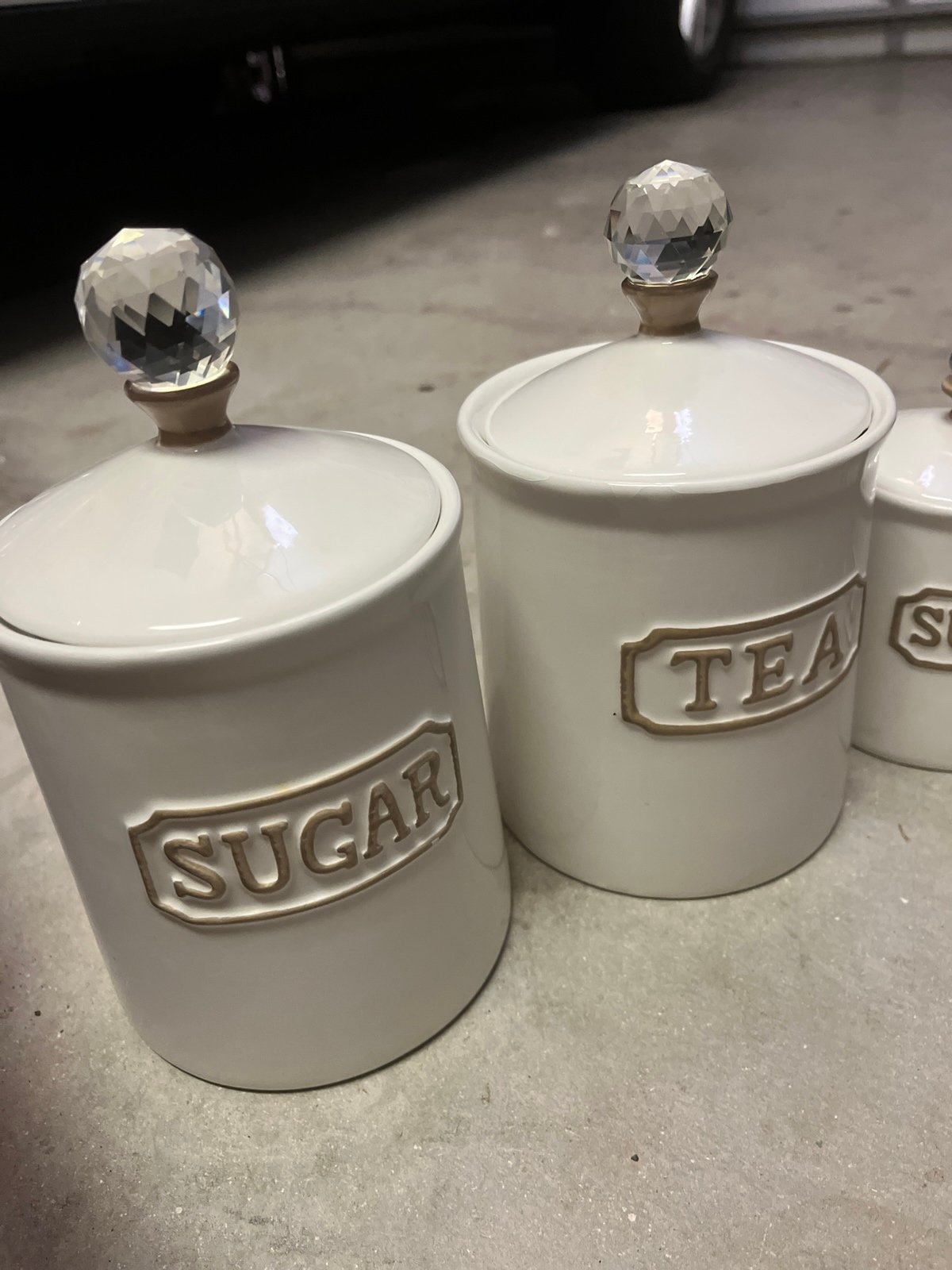 THL canisters Tea Sugar new