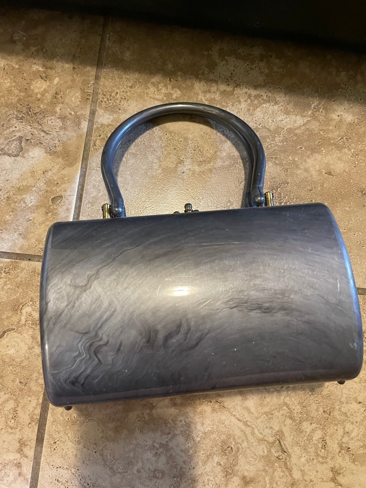 Gray lucite purse vintage