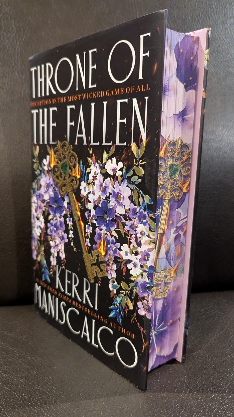 Bookish Signs Throne of the Fallen Signed Digital Edges Endpapers First Edition