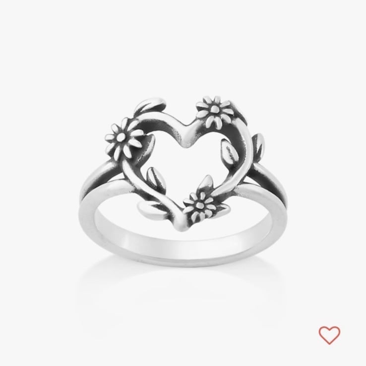 Flowering Vines Heart Ring Size 6 James Avery