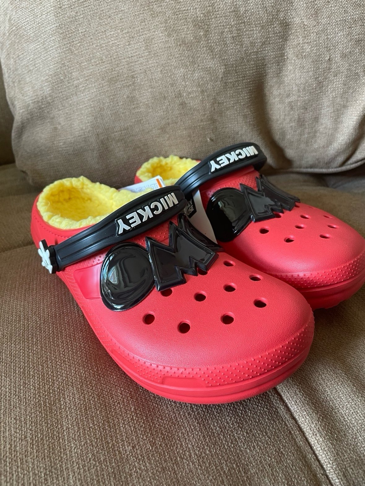 Disney Mickey Mouse crocs size 6 woman j5 kids
