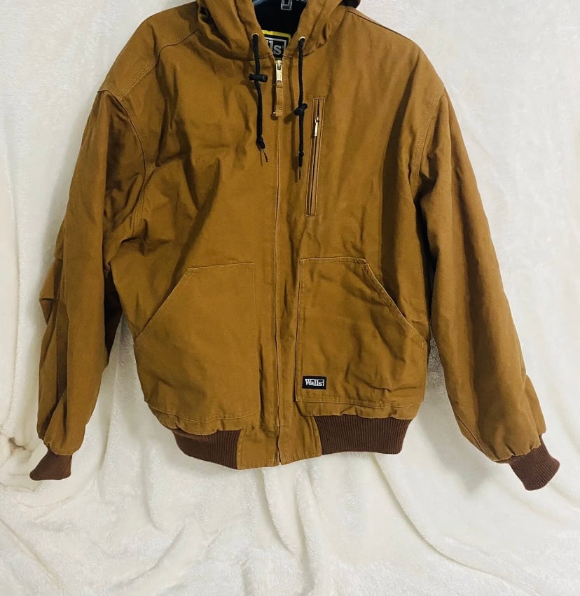 Walls Insulated Canvas Workwear Hooded Jacket Men Size Large 42-44