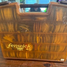 Vintage Fenwick Tackle box full of Embroidery thread