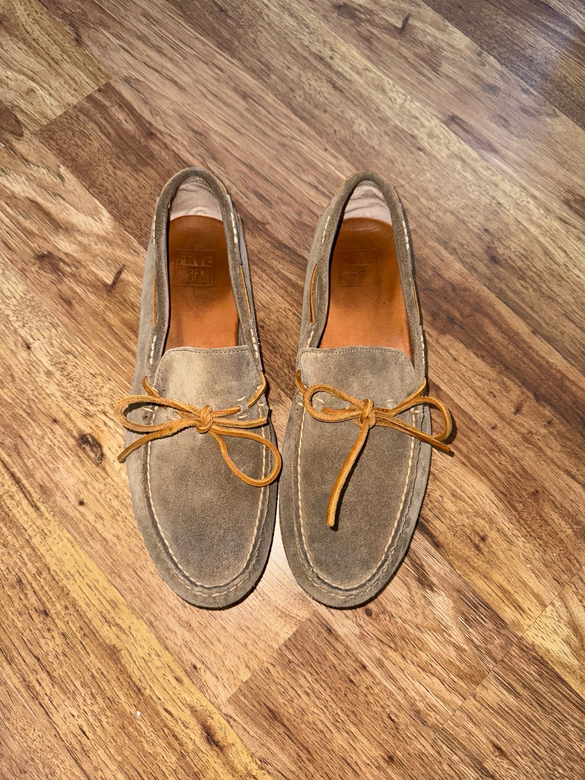 Frye Harris 80582 Grey Suede Tie Driving Loafer Men’s -US 12