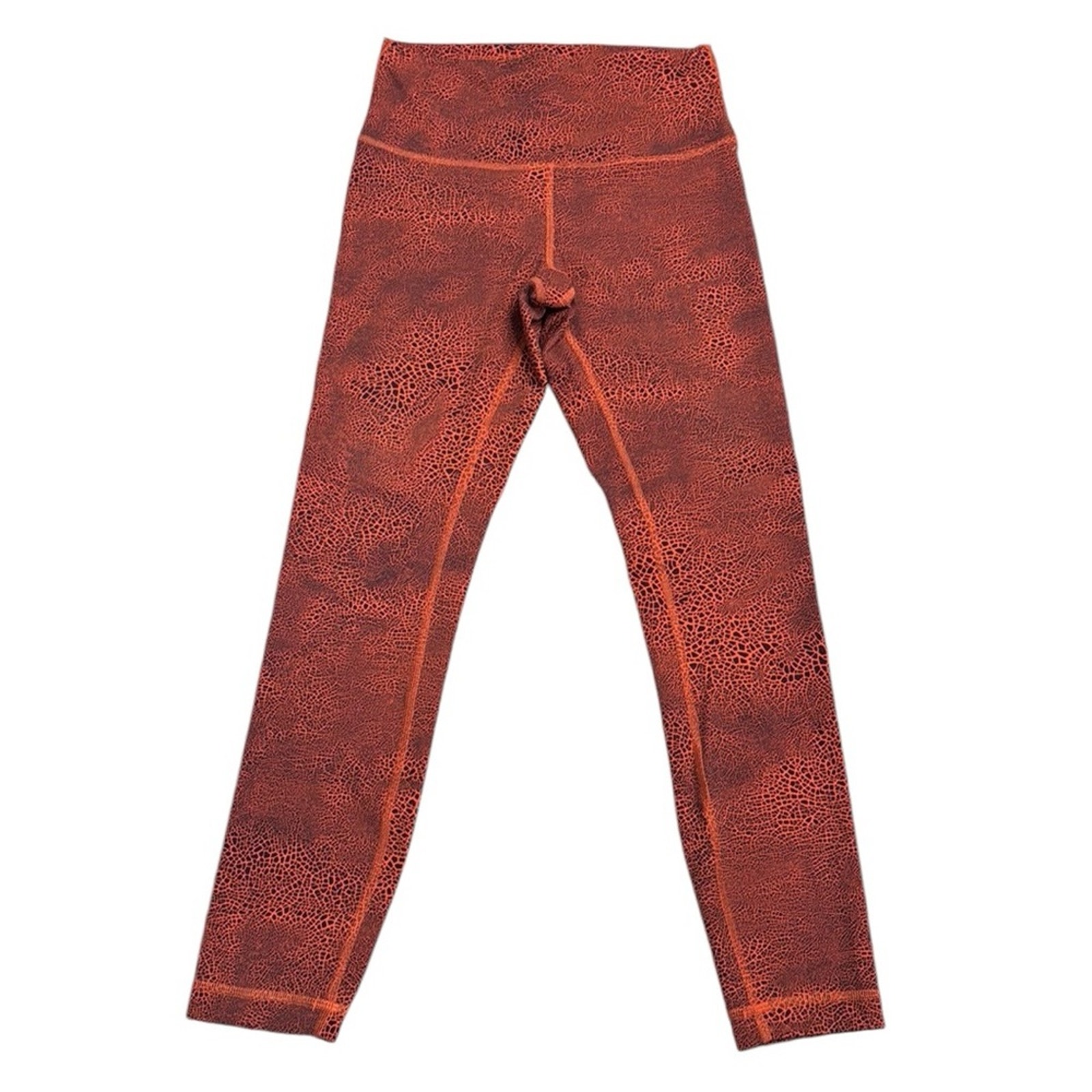 Lululemon Wunder Train High-Rise Tight 25 Crackle Glaze Vintage Orange Larkspur