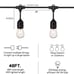 48ft LED Outdoor String Lights for Patio Garden Yard Deck