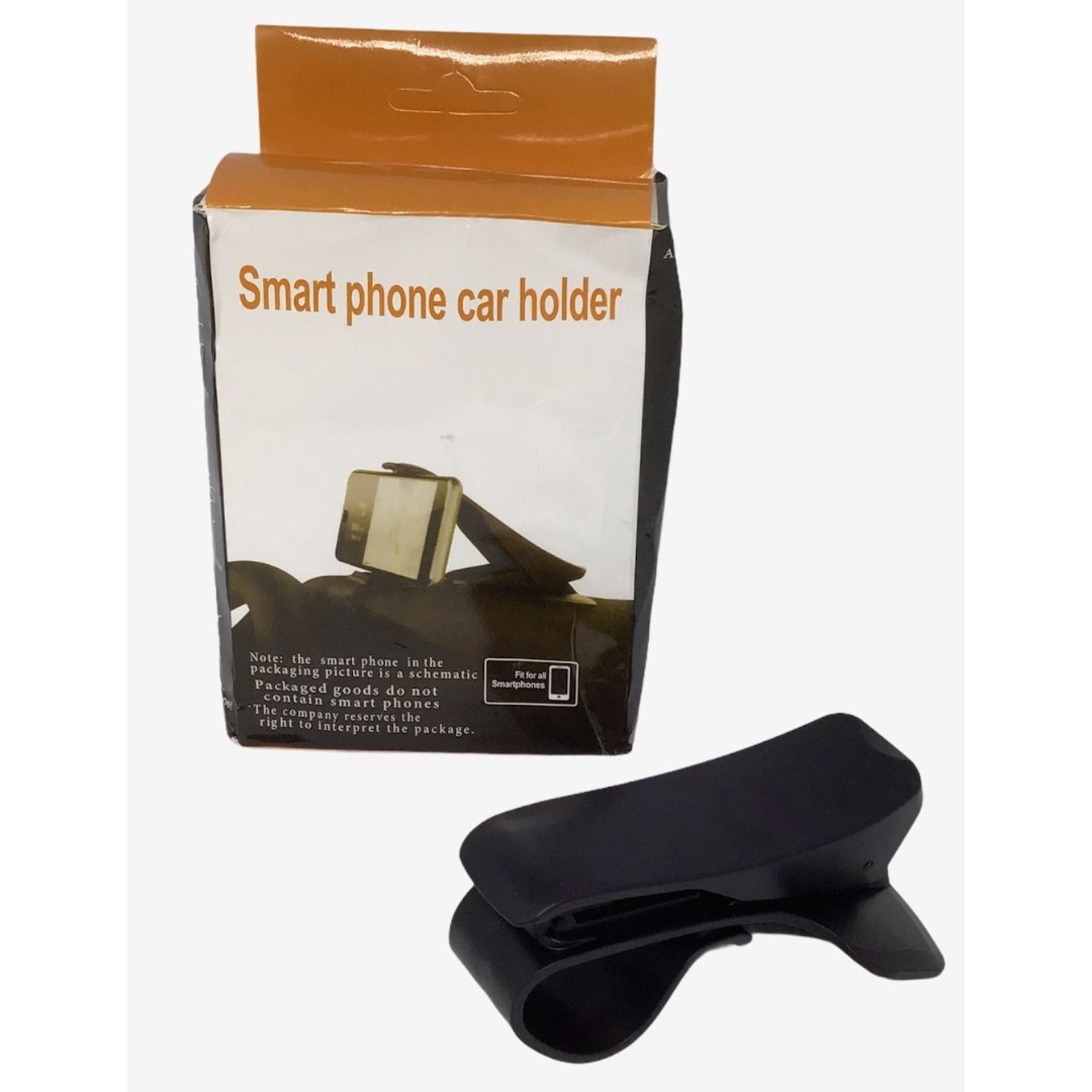 Smart Cell Phone Car Holder Dashboard Horizontal Clip Mount Black Vehicle