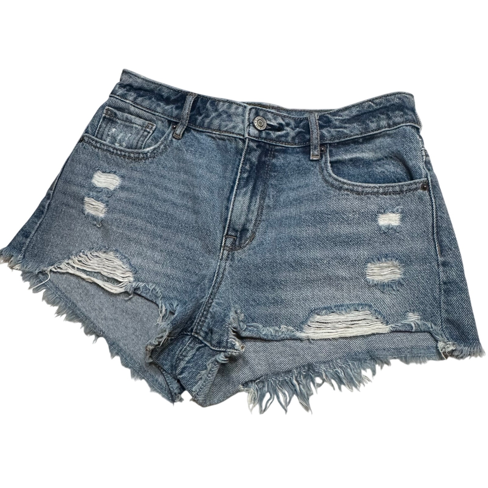 PACSUN High Rise Festival Shorts sz 25 Medium Wash Shorts
