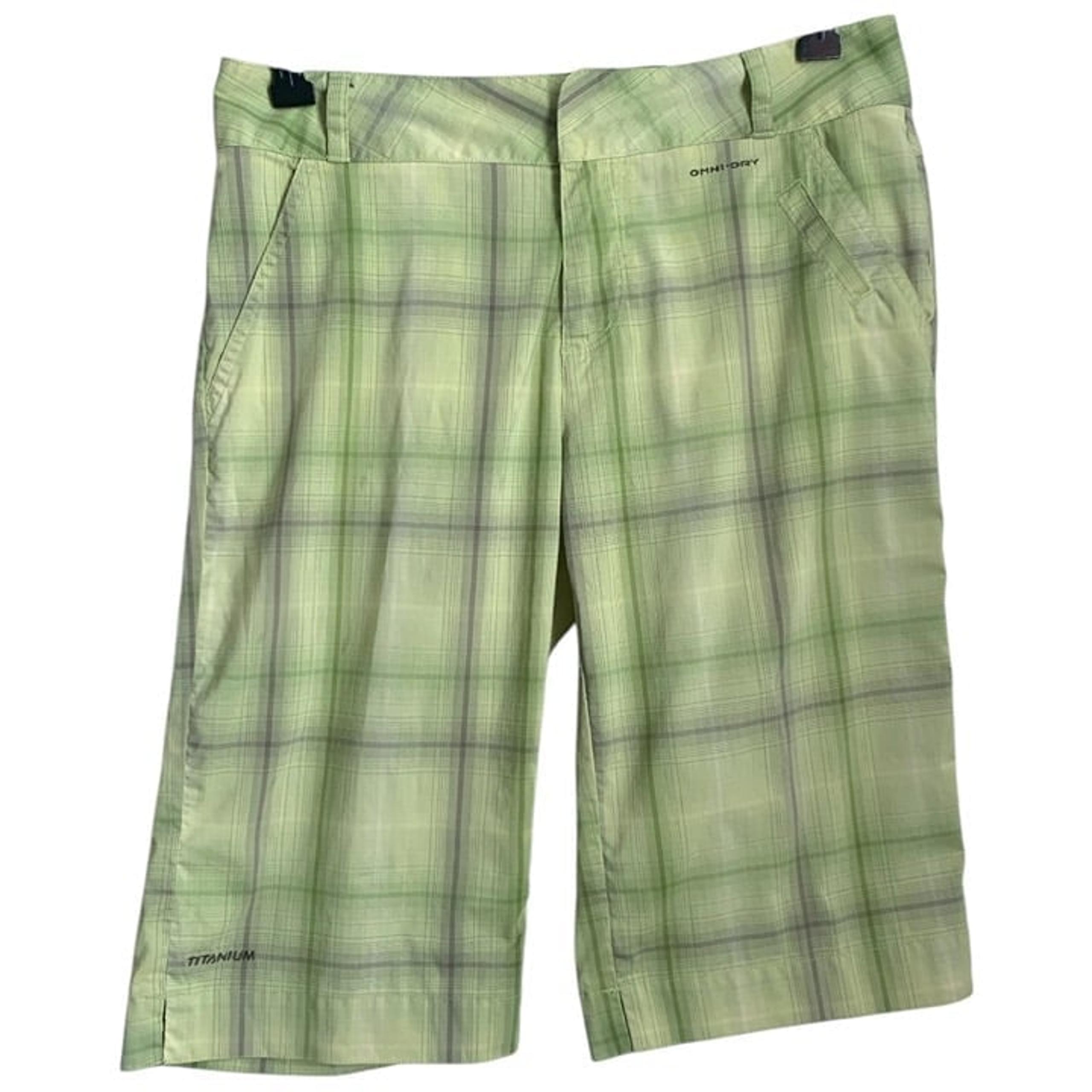 Women's Shorts Size 6 Green Bermuda Omni-Dry Long Shorts Lightweight - Columbia