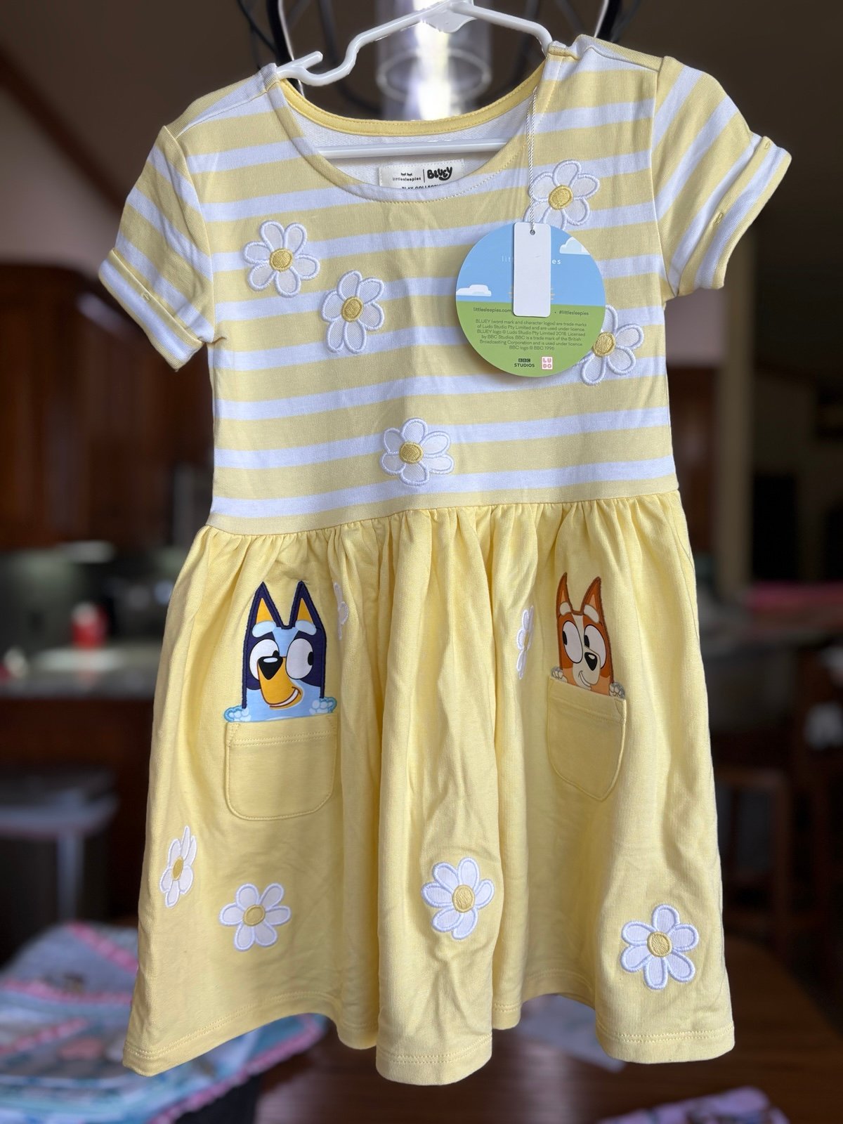 Little Sleepies yellow bluey dress