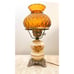 Vintage Hurricane Gone With The Wind Amber Lamp