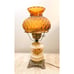 Vintage Hurricane Gone With The Wind Amber Lamp