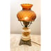 Vintage Hurricane Gone With The Wind Amber Lamp