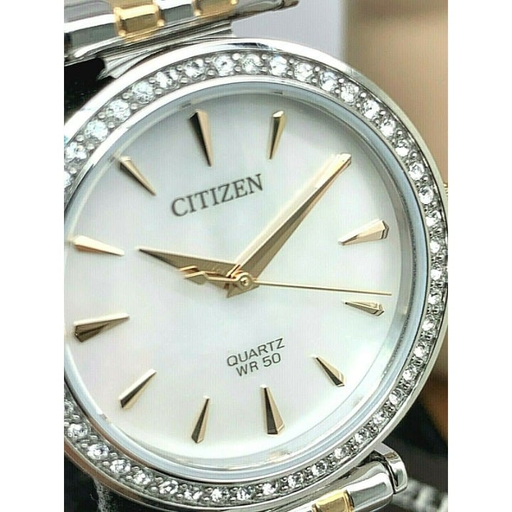 Citizen Women's Watch ER0216-67D Quartz White Mother of Pearl Dial Two Tone 30mm