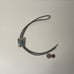 Vintage Metal Bolo Tie, Silver and Turquoise, Mother of Pearl, Nice Design