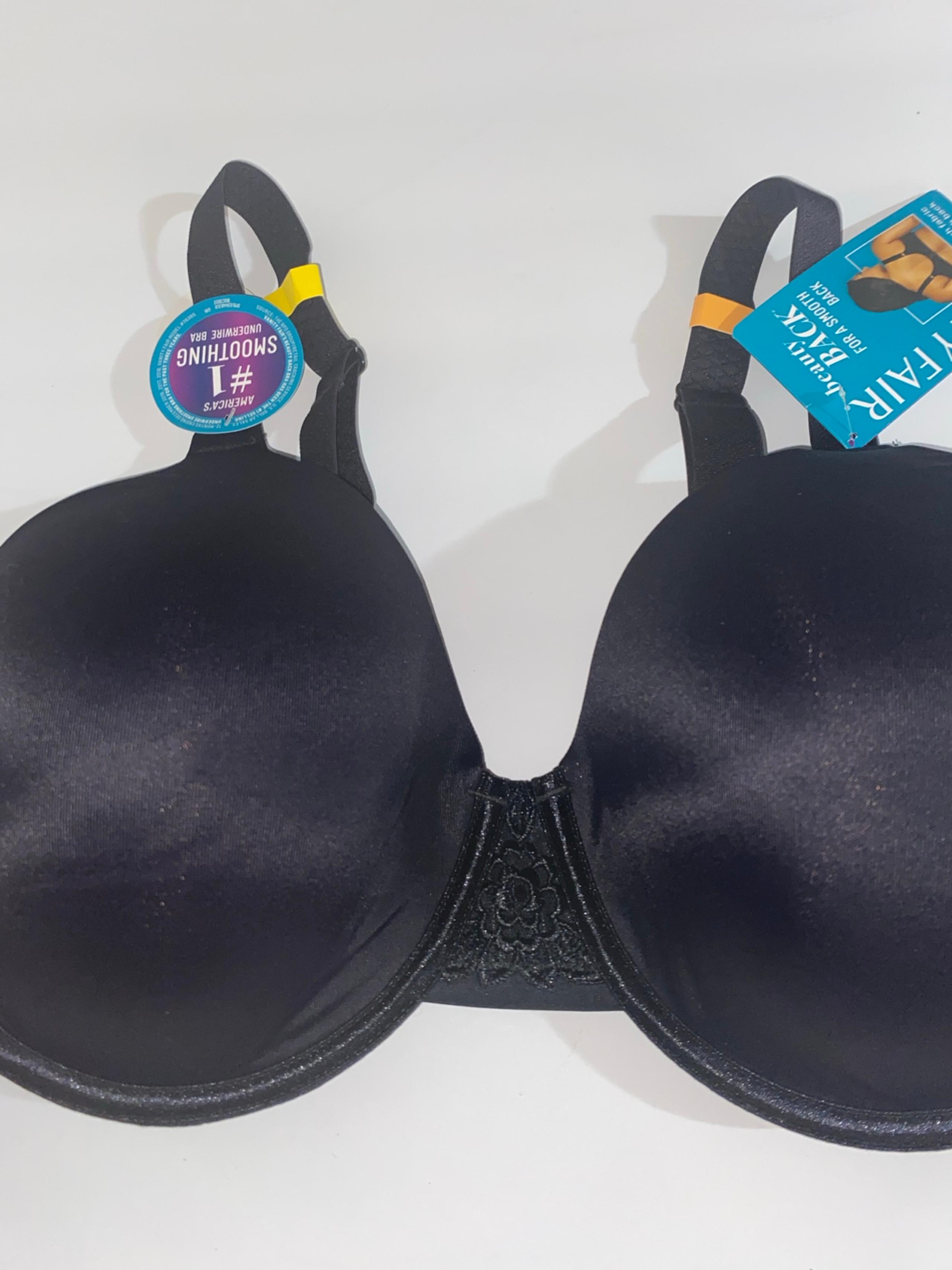 Vanity fair beauty back black bra size 36DD