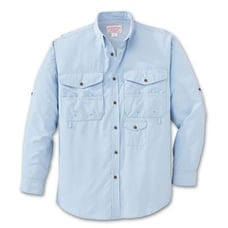 Filson DISCONTINUED Blue Islamorada Fishing Shirt Vented Roll Sleeve Medium Mens