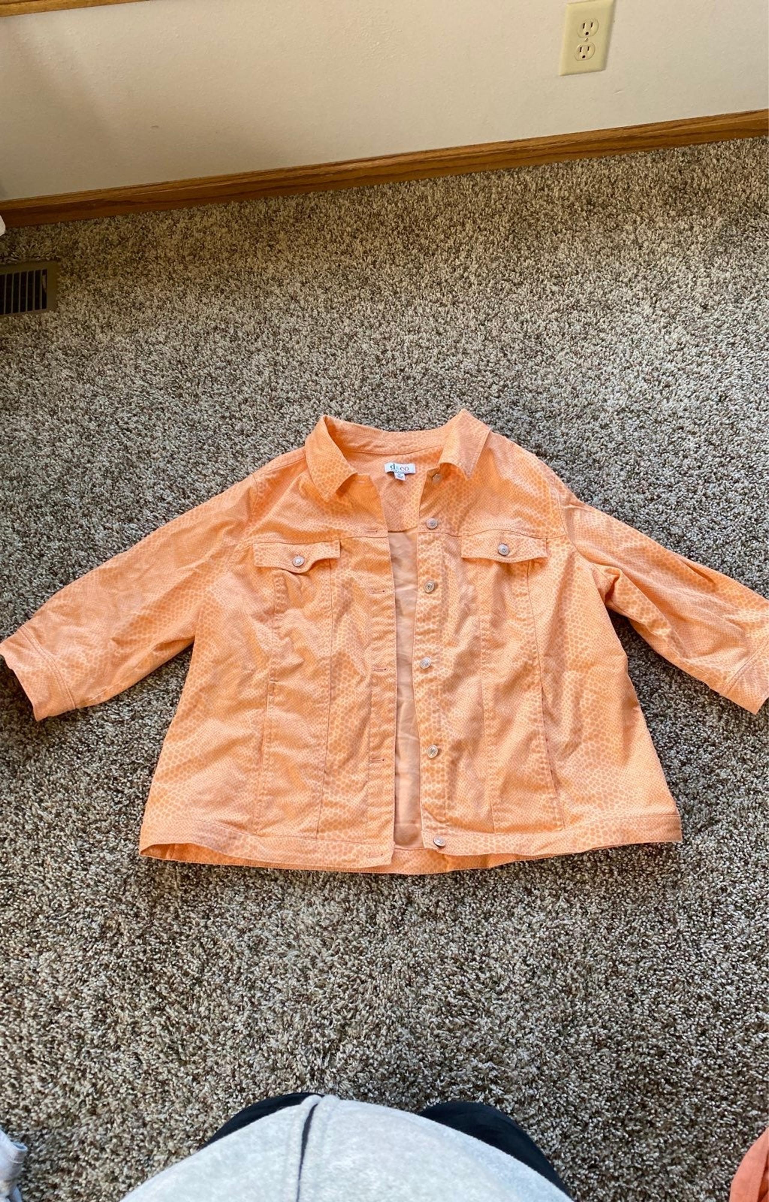 Orange jeans jacket