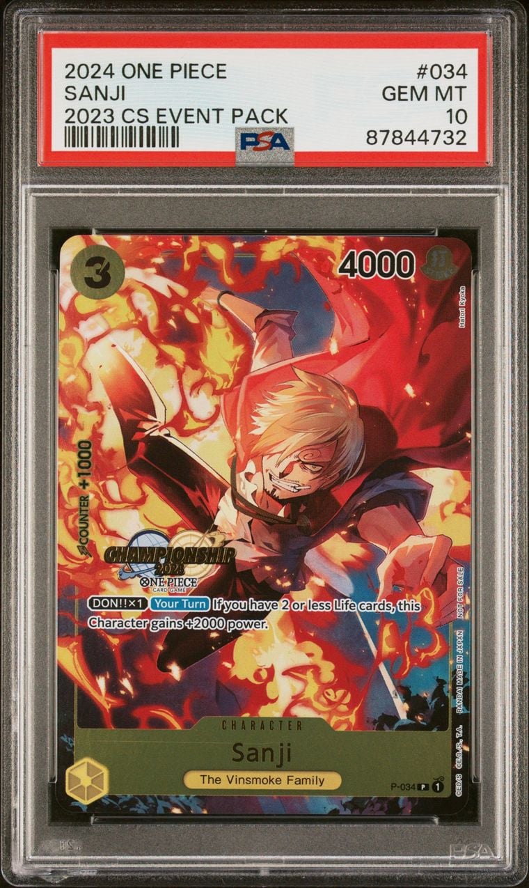 2024 Sanji Championship Event Pack 2023 One Piece PSA 10