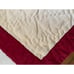 Set Quilted Pillow Shams Dark Red and cream Floral 28x24 Queen