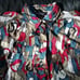 Vintage Ashleigh Morgan Cubist Abstract Geometric Button Shirt Blouse
