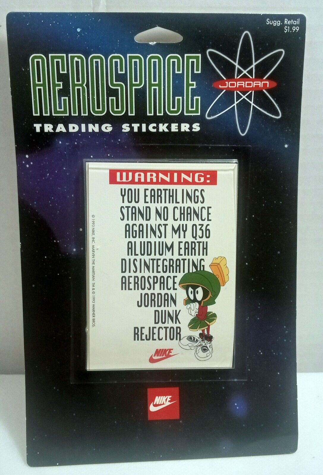 Nike Jordan Aerospace Space Jam Trading Stickers “The Scream Team”