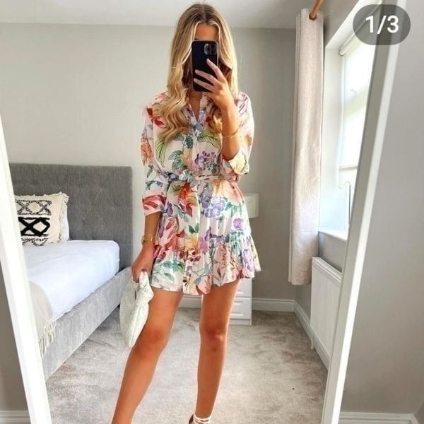 2022 BLOGGERS FAV FLORAL SHIRTDRESS SIZE SMALL