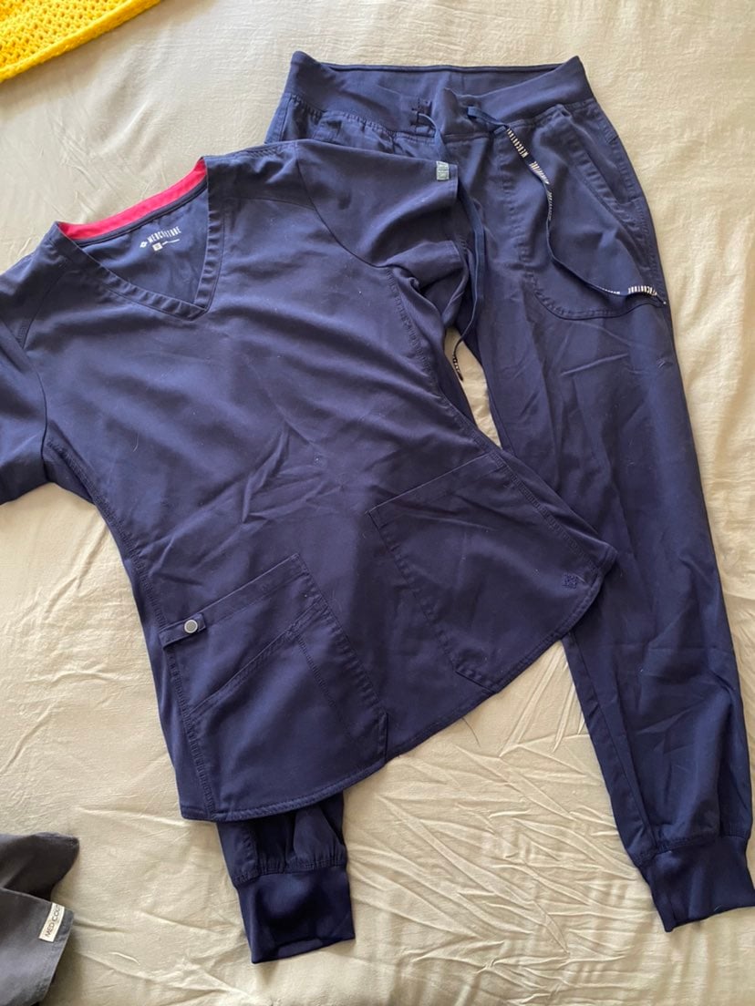 Navy Blue Scrub Set