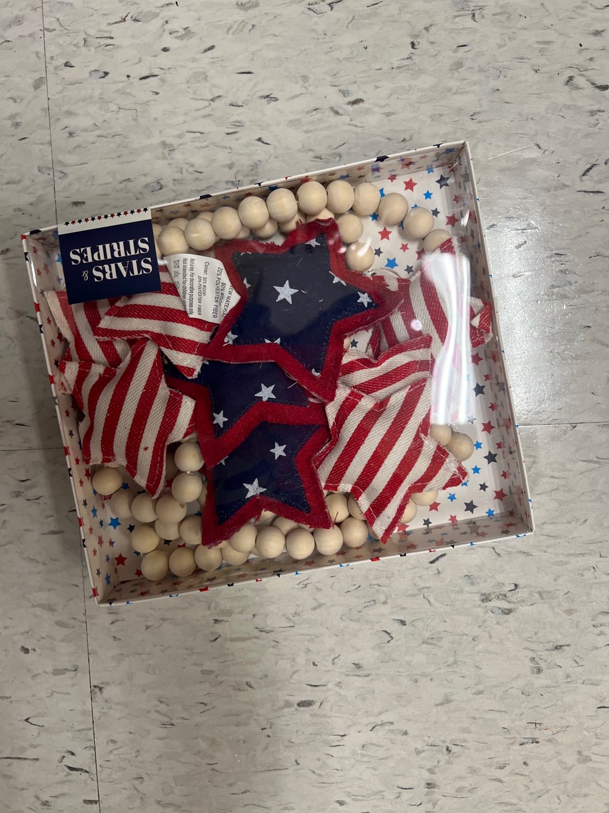 Stars & Stripes America Patriotic Stars 6ft Garland