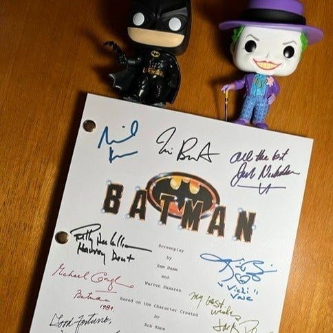 Batman 1989 Script Cast-Signed- Autograph Reprints- 129 Pages- Michael Keaton