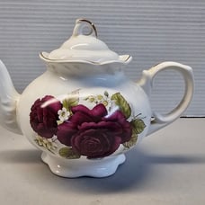 Arthor Wood & Son Staffordshire England Rose Teapot 6462
