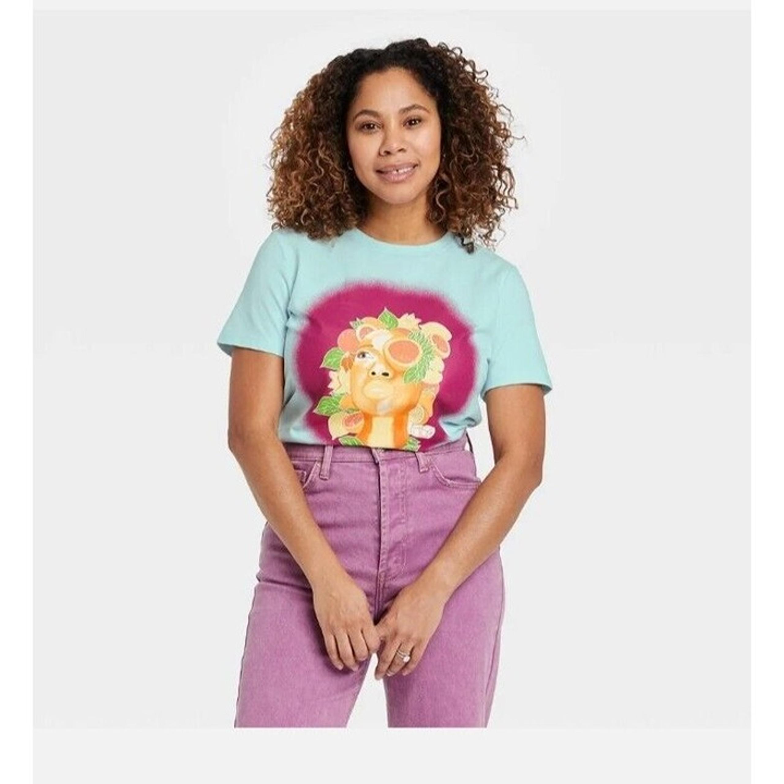 Black History Month Target Women's XXL T shirt Short Sleeve Fruitful Blue NEW
