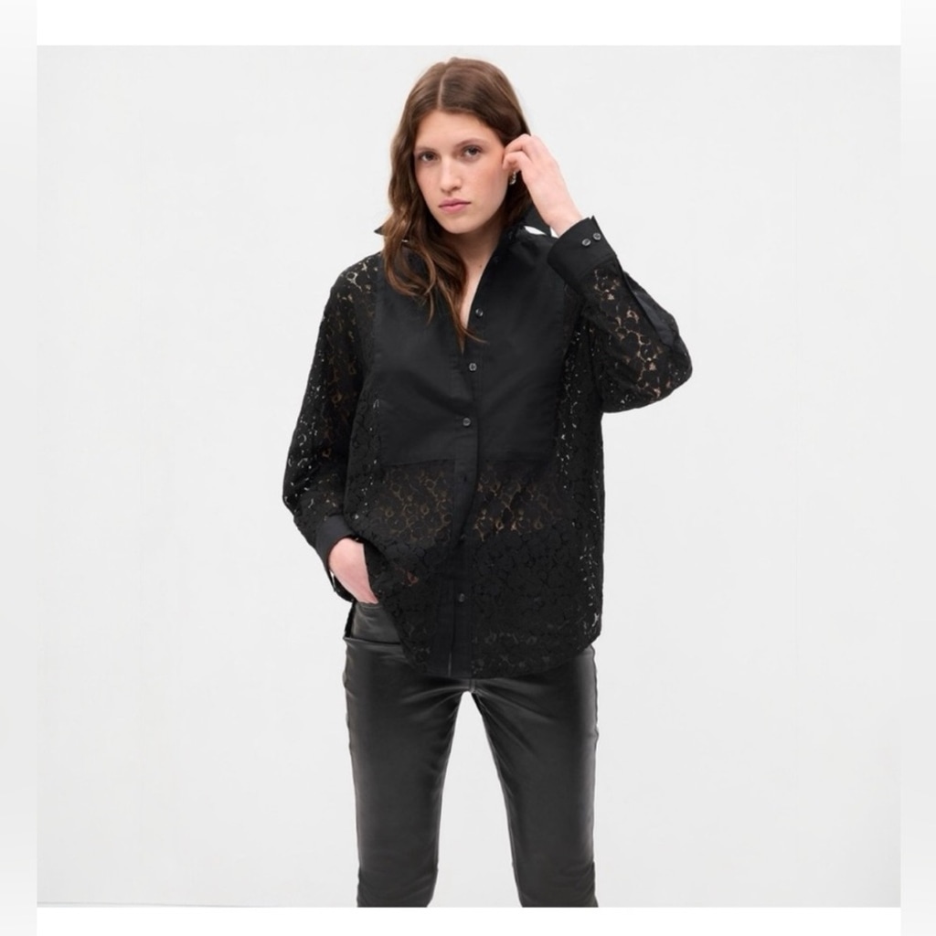 NWT GAP Lace Bib Big Shirt