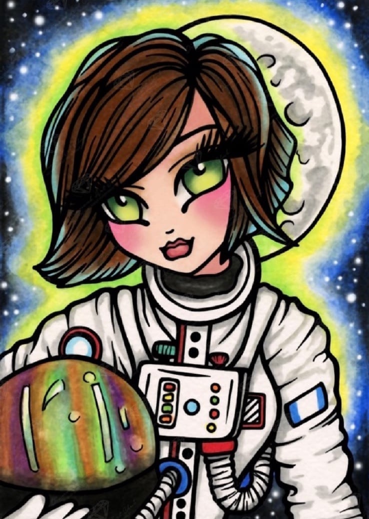 Diamond Art Club SPACE EXPLORER By Hannah Lynn Diamond Painting Kit