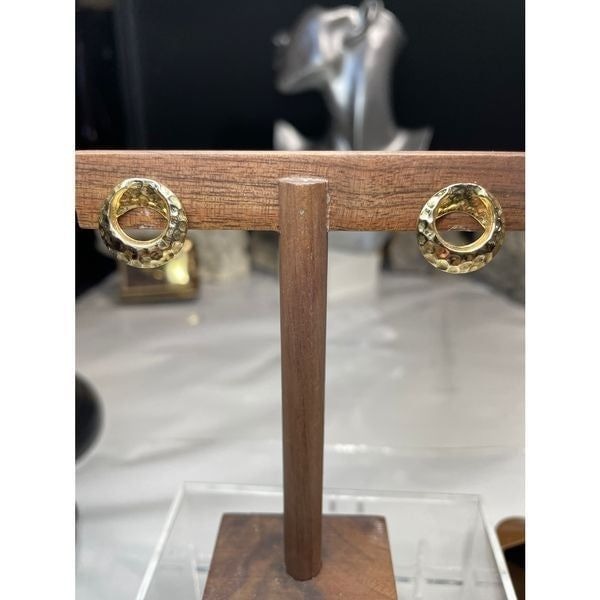 14k gold circle earrings